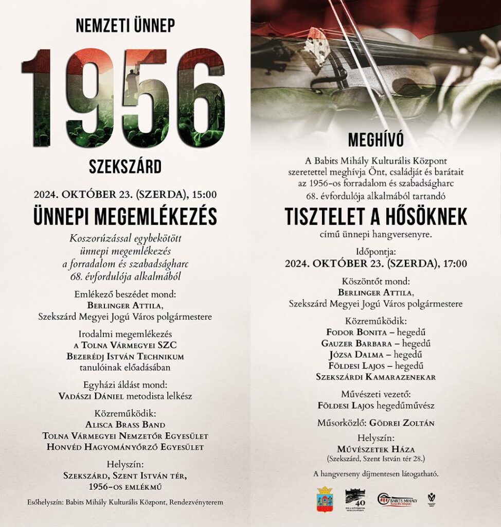 tolnamegyeihirek.hu - Így emlékeznek az 1956-os forradalomra és szabadságharcra Szekszárdon