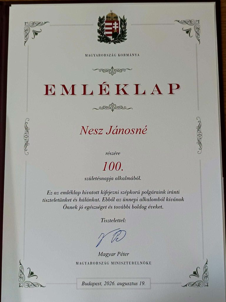 tolnamegyeihirek.hu - 100. születésnapját ünnepelte Szakály legidősebb lakója
