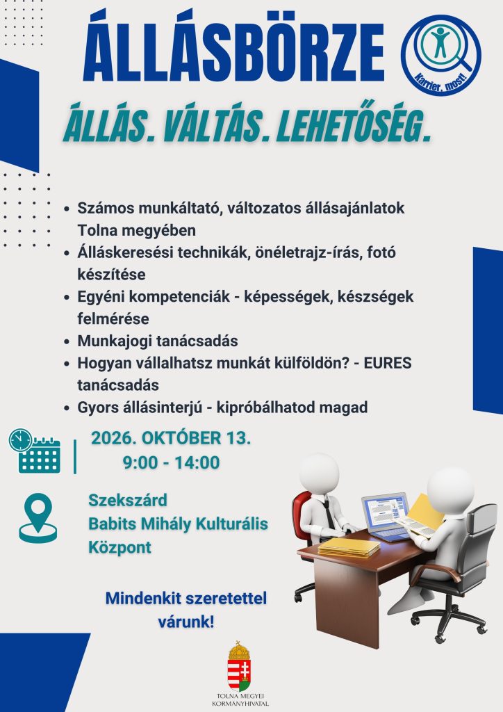 tolnamegyeihirek.hu - Állásbörze és pályaválasztási kiállítás várja az érdeklődőket októberben Szekszárdon