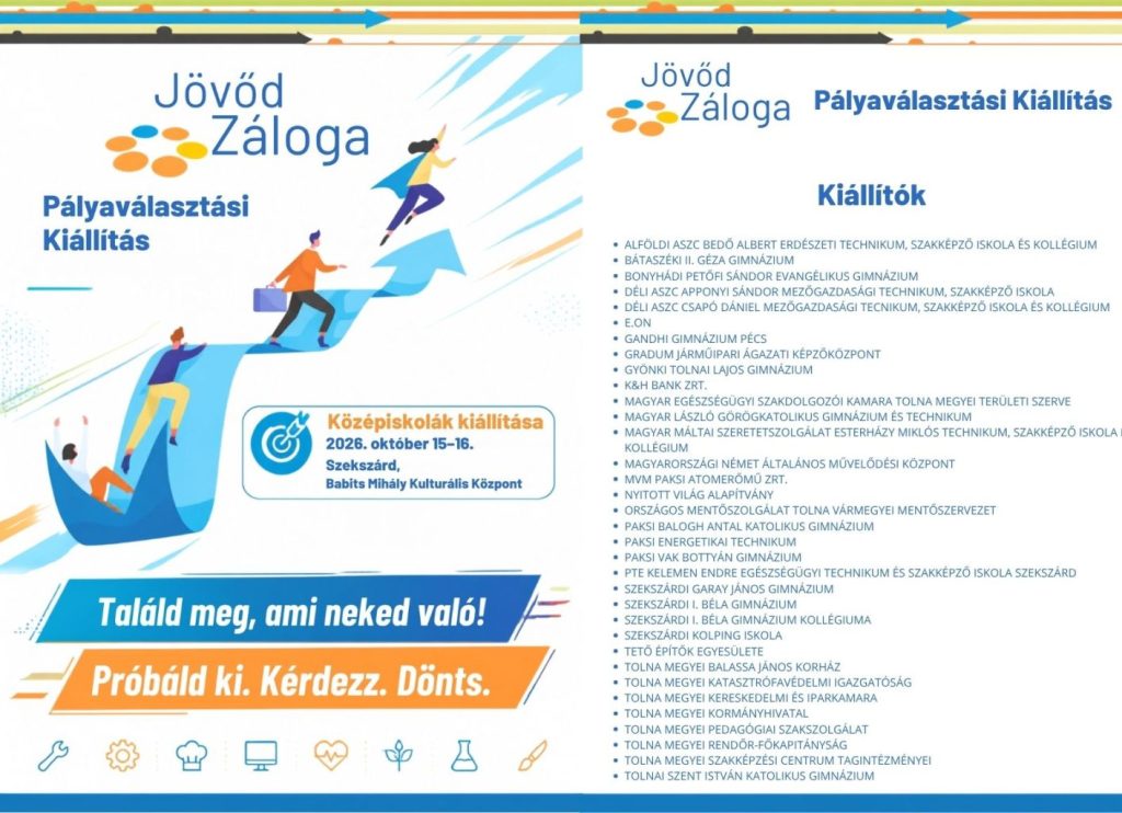tolnamegyeihirek.hu - Állásbörze és pályaválasztási kiállítás várja az érdeklődőket októberben Szekszárdon